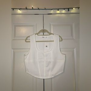 Elodie Corset White Sleeveless Top Size XL